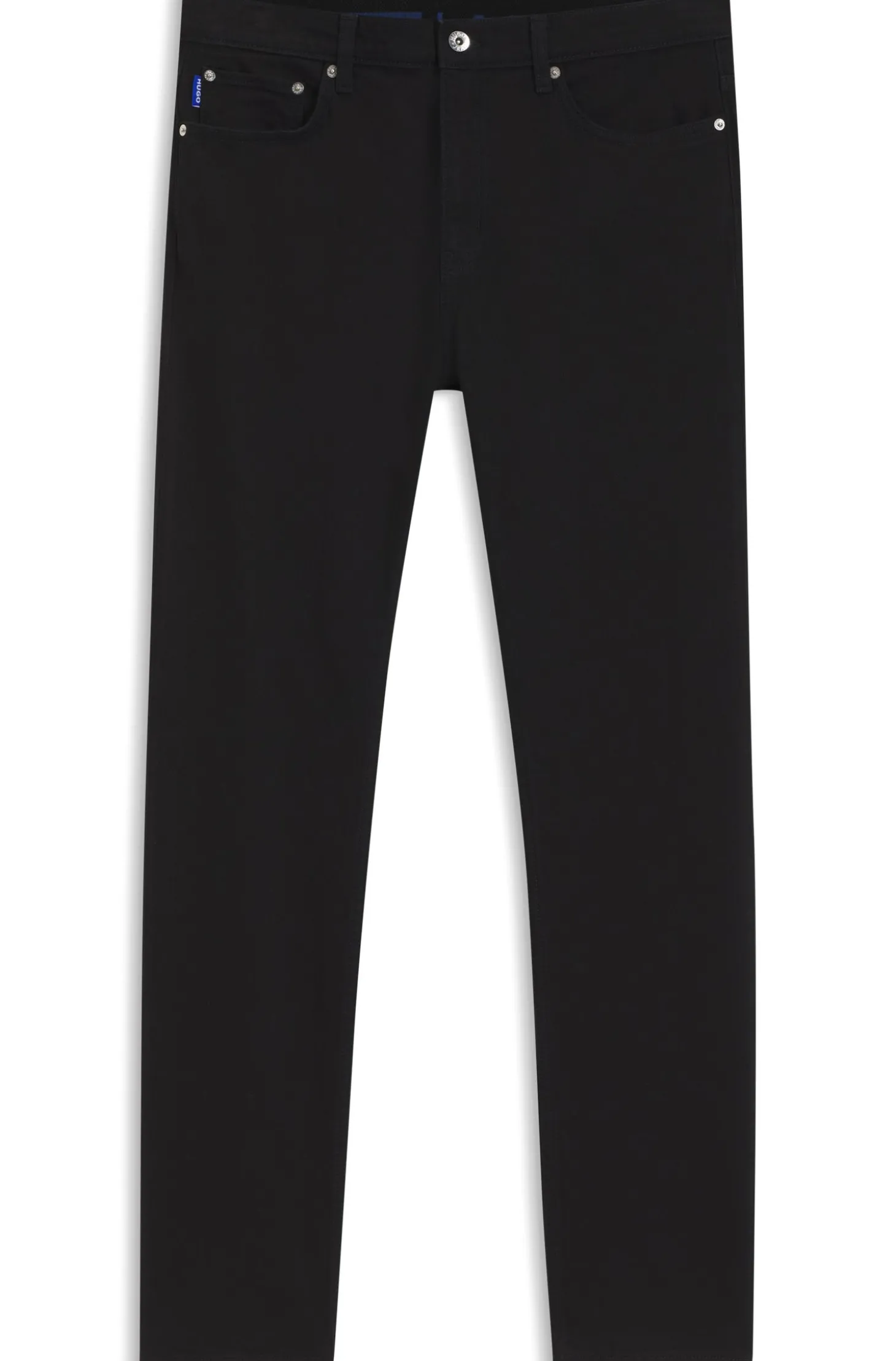 Slim-Fit Jeans aus schwarzem Stretch-Denim