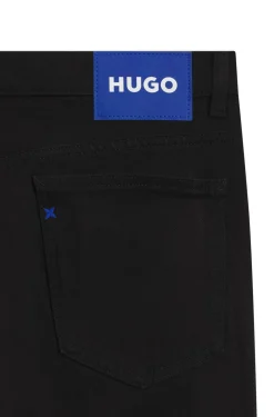 Slim-Fit Jeans aus schwarzem Stretch-Denim