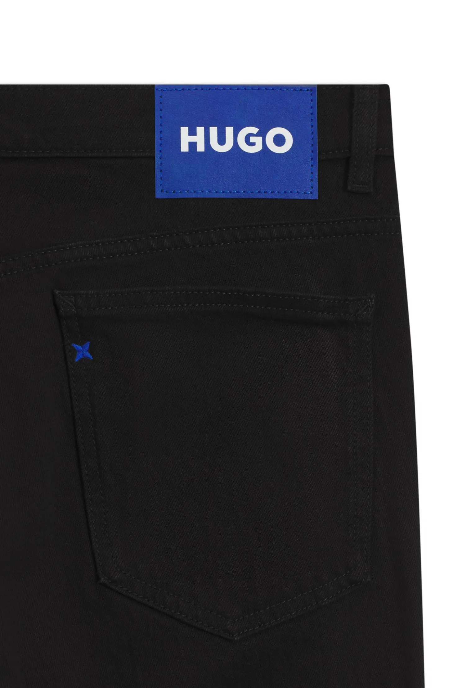 Slim-Fit Jeans aus schwarzem Stretch-Denim