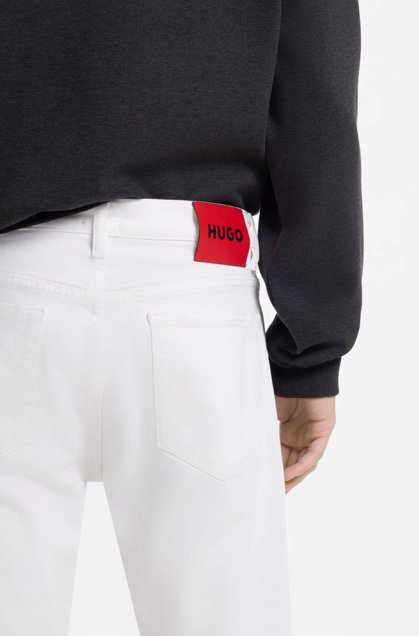 Slim-Fit Jeans aus weißem Stretch-Denim
