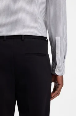 Slim-Fit Jersey-Hemd aus Baumwoll-Mix mit Streifen-Muster