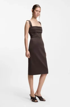 Slim-Fit Jersey-Kleid mit Lagen-Detail