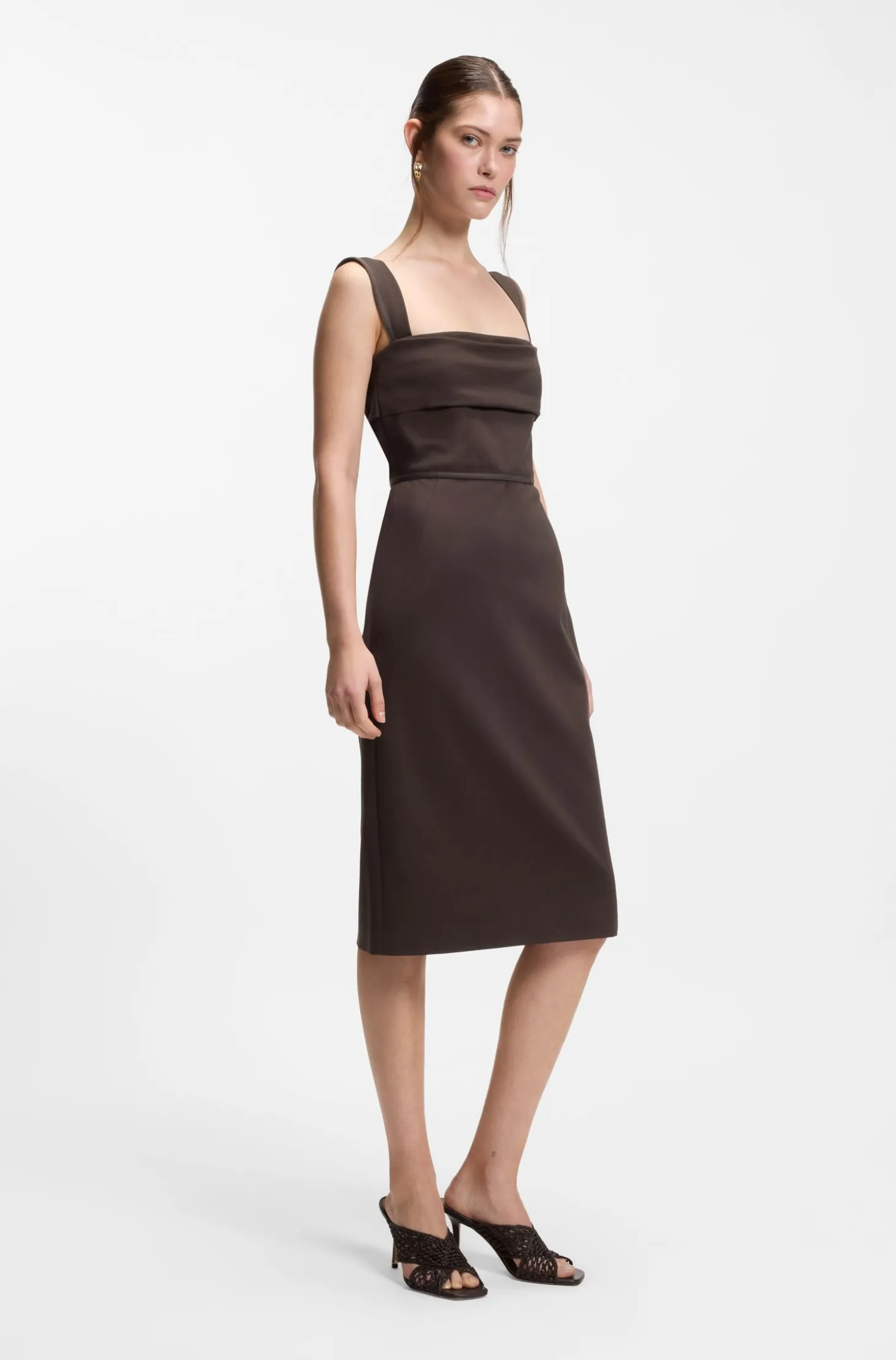 Slim-Fit Jersey-Kleid mit Lagen-Detail
