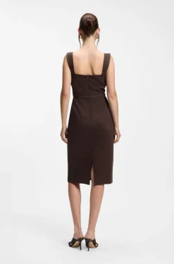 Slim-Fit Jersey-Kleid mit Lagen-Detail