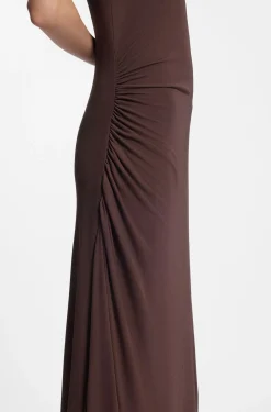 Slim-Fit Jersey-Kleid mit Raffungen
