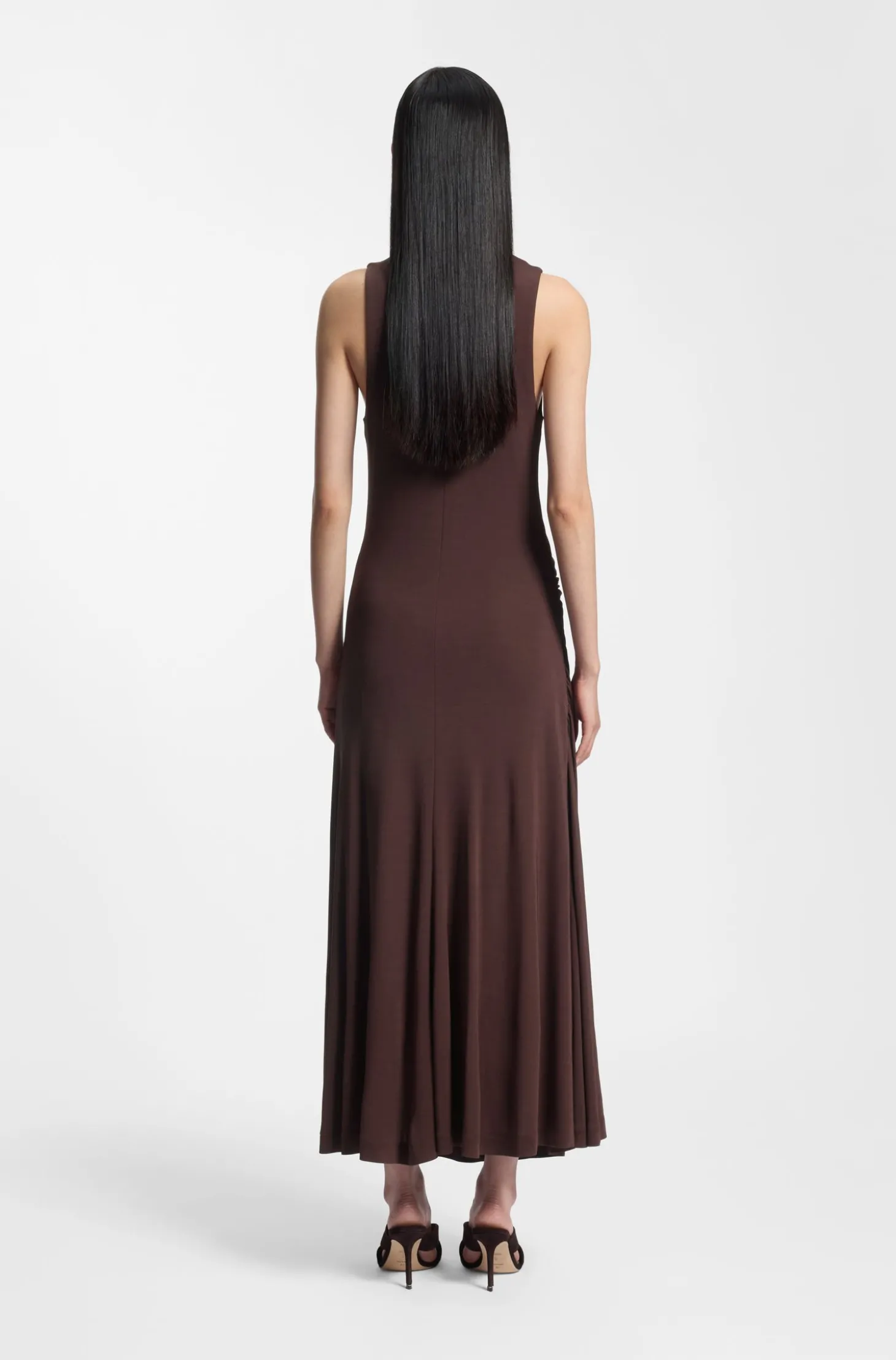 Slim-Fit Jersey-Kleid mit Raffungen