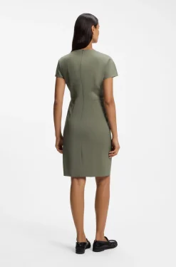 Slim-Fit Kleid aus italienischer Stretch-Wolle