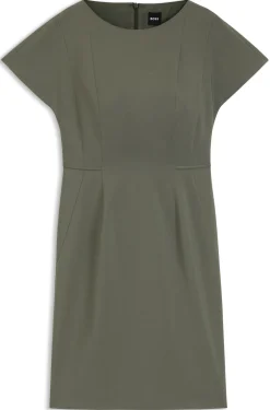 Slim-Fit Kleid aus italienischer Stretch-Wolle