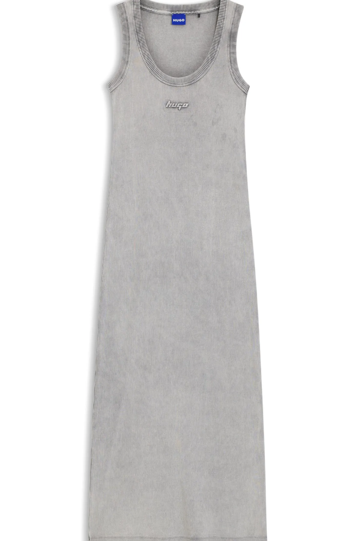 Slim-Fit Kleid aus Stretch-Baumwolle mit geprägtem Logo