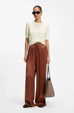 Slim-Fit Kurzarmpullover aus superfeiner Merinowolle
