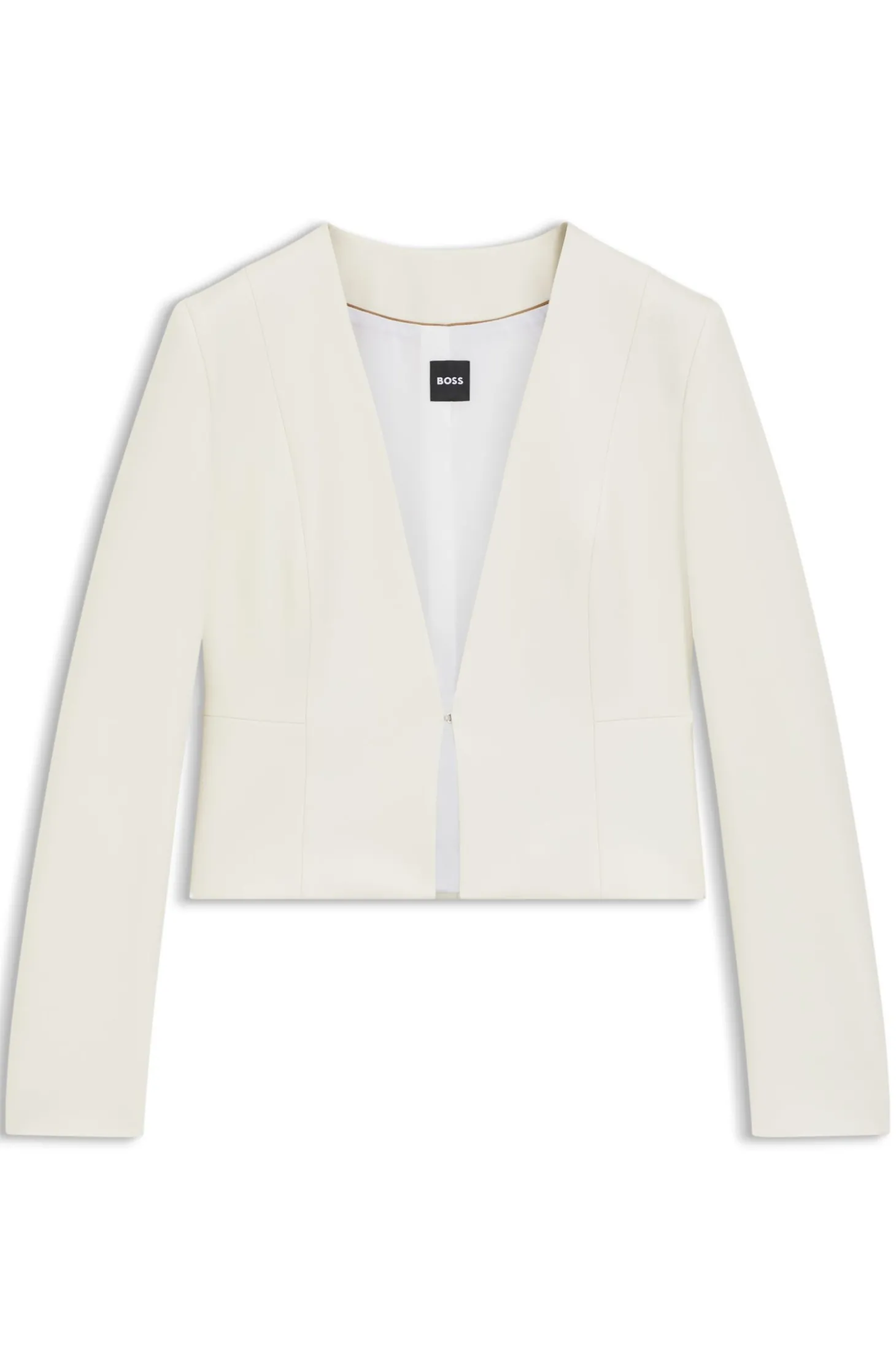 Slim-Fit Kurzblazer ohne Kragen
