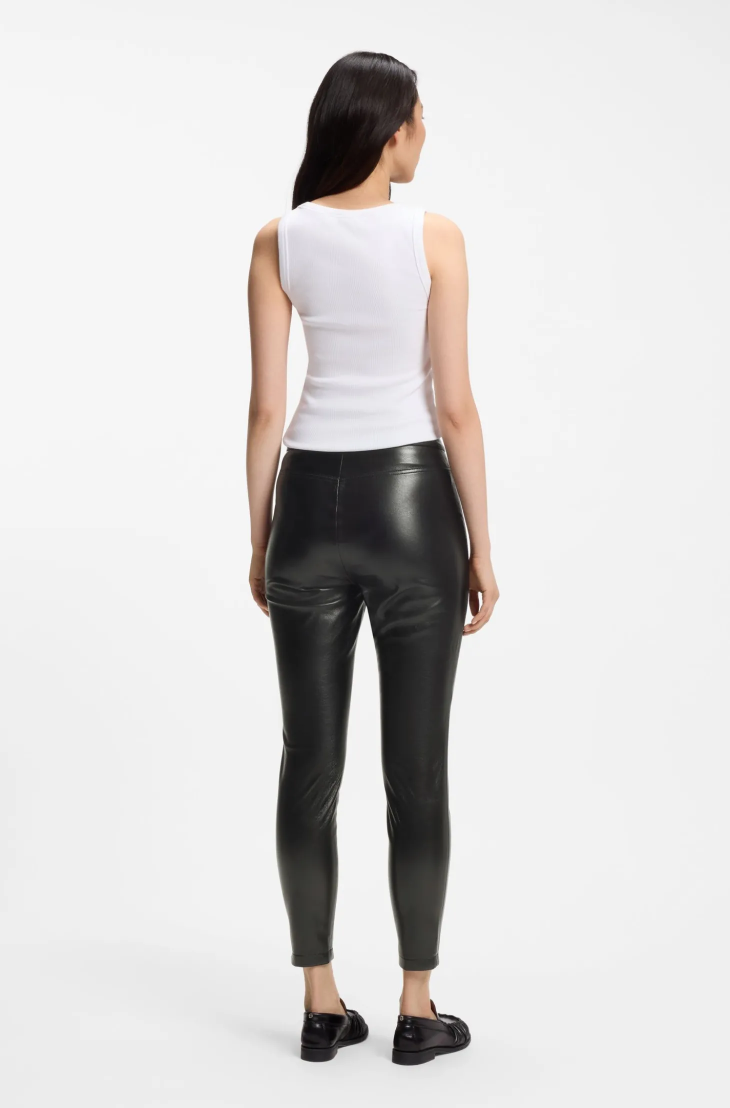 Slim-Fit Leggings aus Kunstleder
