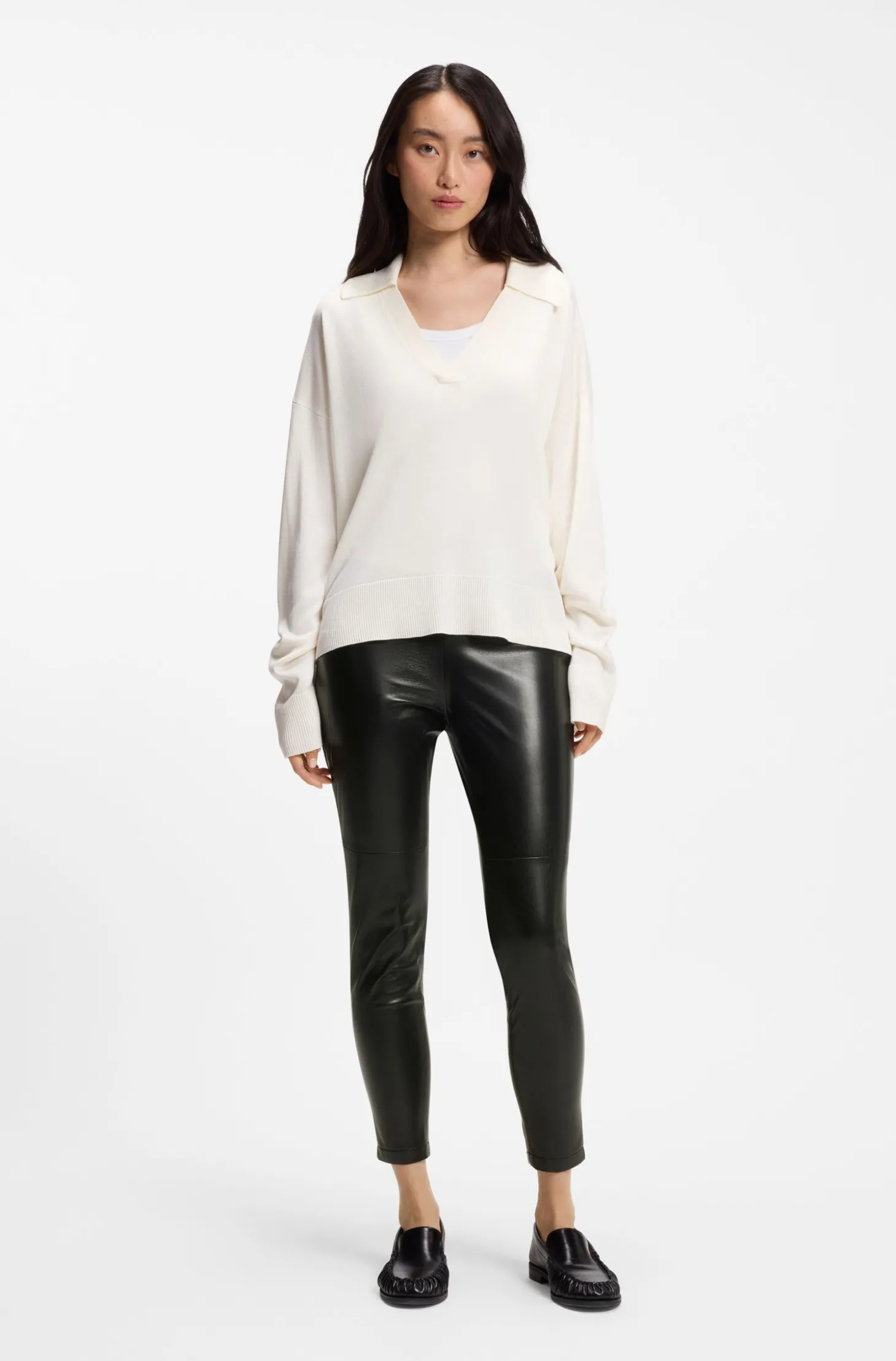 Slim-Fit Leggings aus Kunstleder