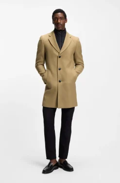 Slim-Fit Mantel aus Baumwoll-Mix mit herausnehmbarem, gepolstertem Innen-Layer