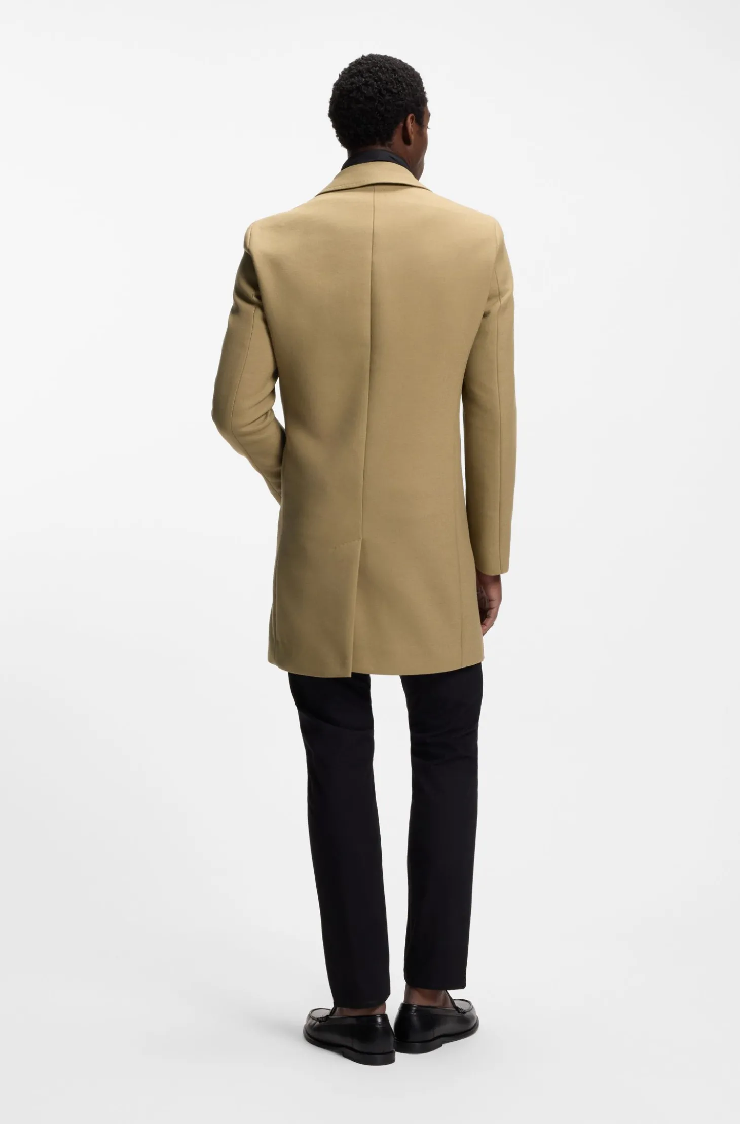 Slim-Fit Mantel aus Baumwoll-Mix mit herausnehmbarem, gepolstertem Innen-Layer
