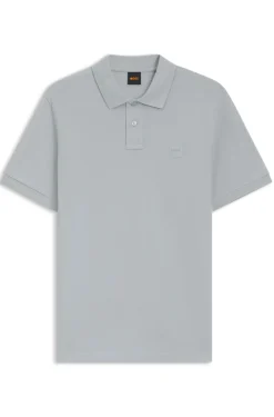 Slim-Fit Polohemd aus Stretch-Baumwolle mit Logo-Aufnäher