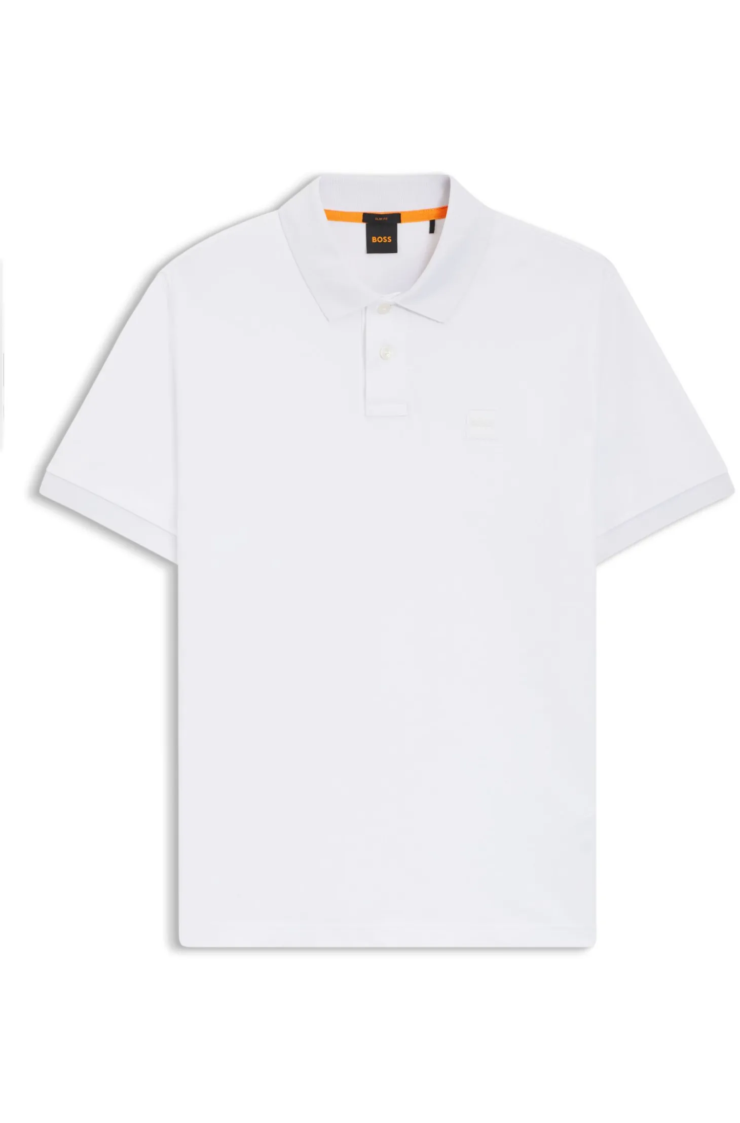 Slim-Fit Polohemd aus Stretch-Baumwolle mit Logo-Aufnäher