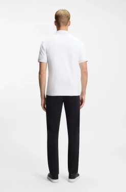 Slim-Fit Polohemd aus Stretch-Baumwolle mit Logo-Aufnäher