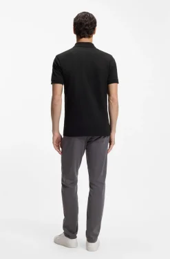 Slim-Fit Polohemd aus Stretch-Baumwolle mit Logo-Aufnäher