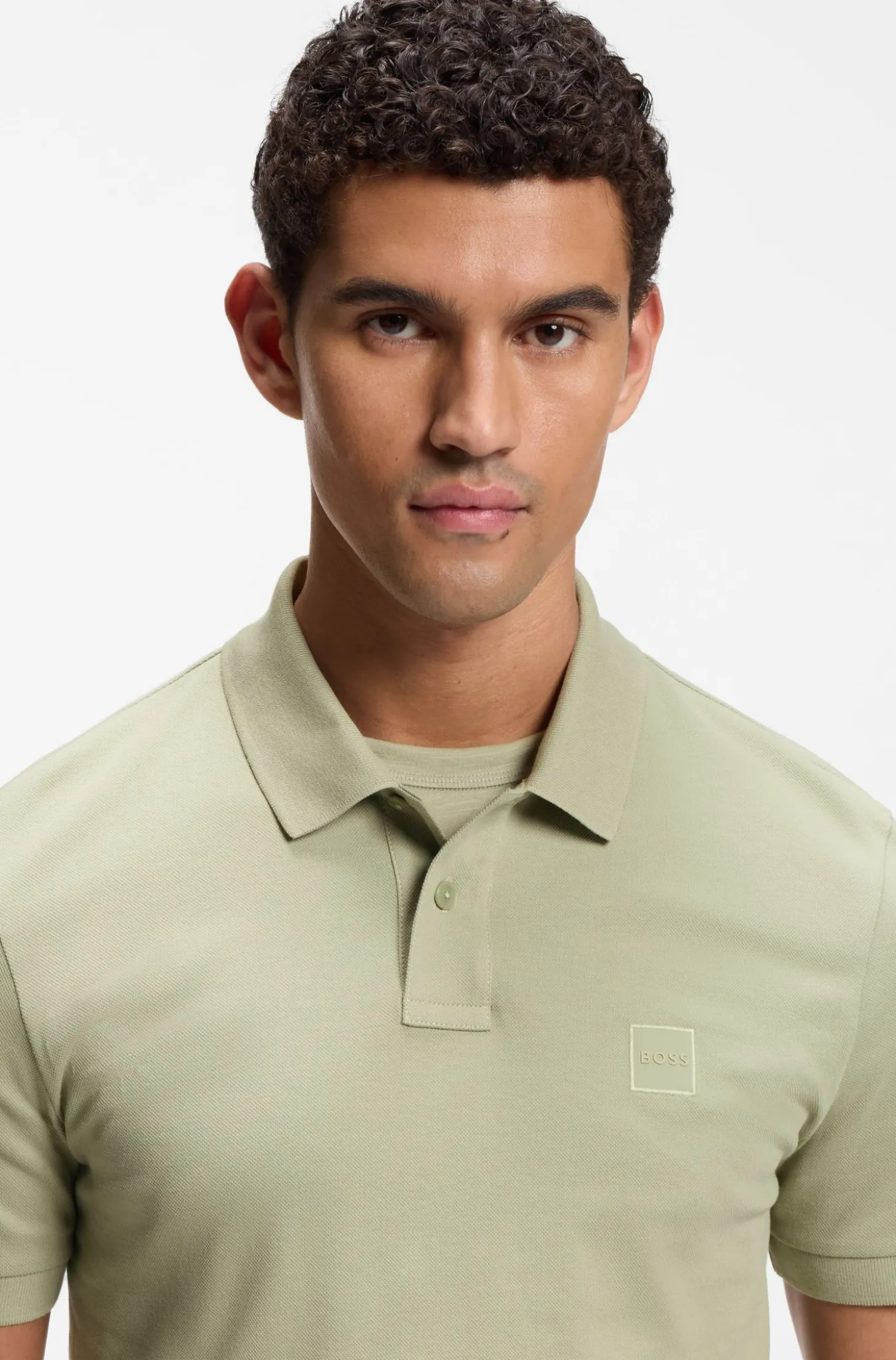Slim-Fit Polohemd aus Stretch-Baumwolle mit Logo-Aufnäher