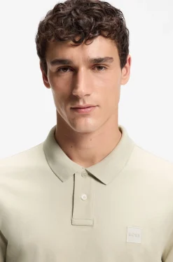 Slim-Fit Polohemd aus Stretch-Baumwolle mit Logo-Aufnäher