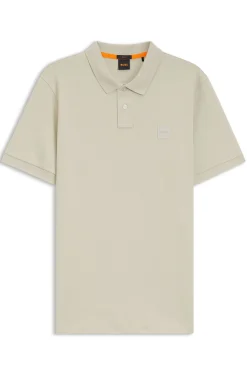 Slim-Fit Polohemd aus Stretch-Baumwolle mit Logo-Aufnäher