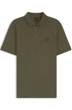 Slim-Fit Polohemd aus Stretch-Baumwolle mit Logo-Aufnäher