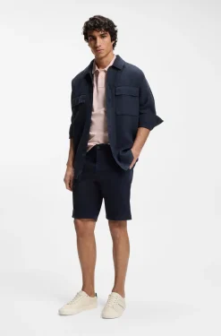 Slim-Fit Polohemd aus Stretch-Baumwolle mit Logo-Aufnäher