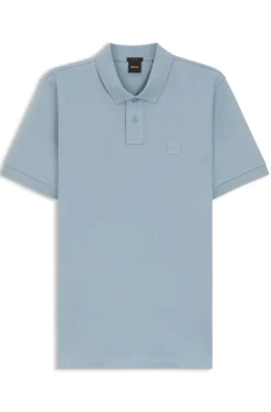 Slim-Fit Polohemd aus Stretch-Baumwolle mit Logo-Aufnäher