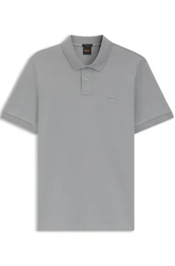 Slim-Fit Polohemd aus Stretch-Baumwolle mit Logo-Aufnäher