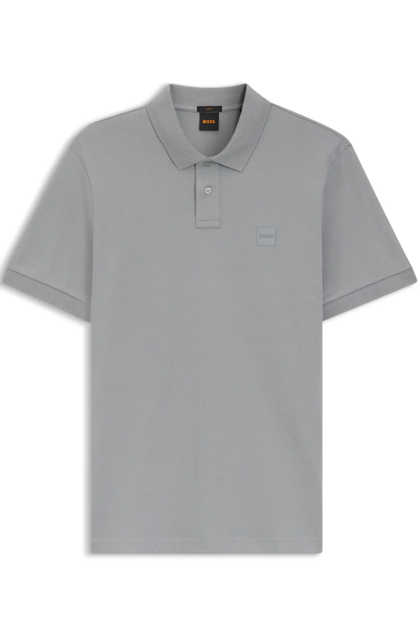 Slim-Fit Polohemd aus Stretch-Baumwolle mit Logo-Aufnäher