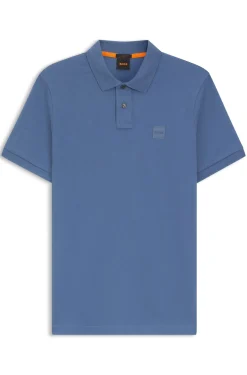 Slim-Fit Polohemd aus Stretch-Baumwolle mit Logo-Aufnäher