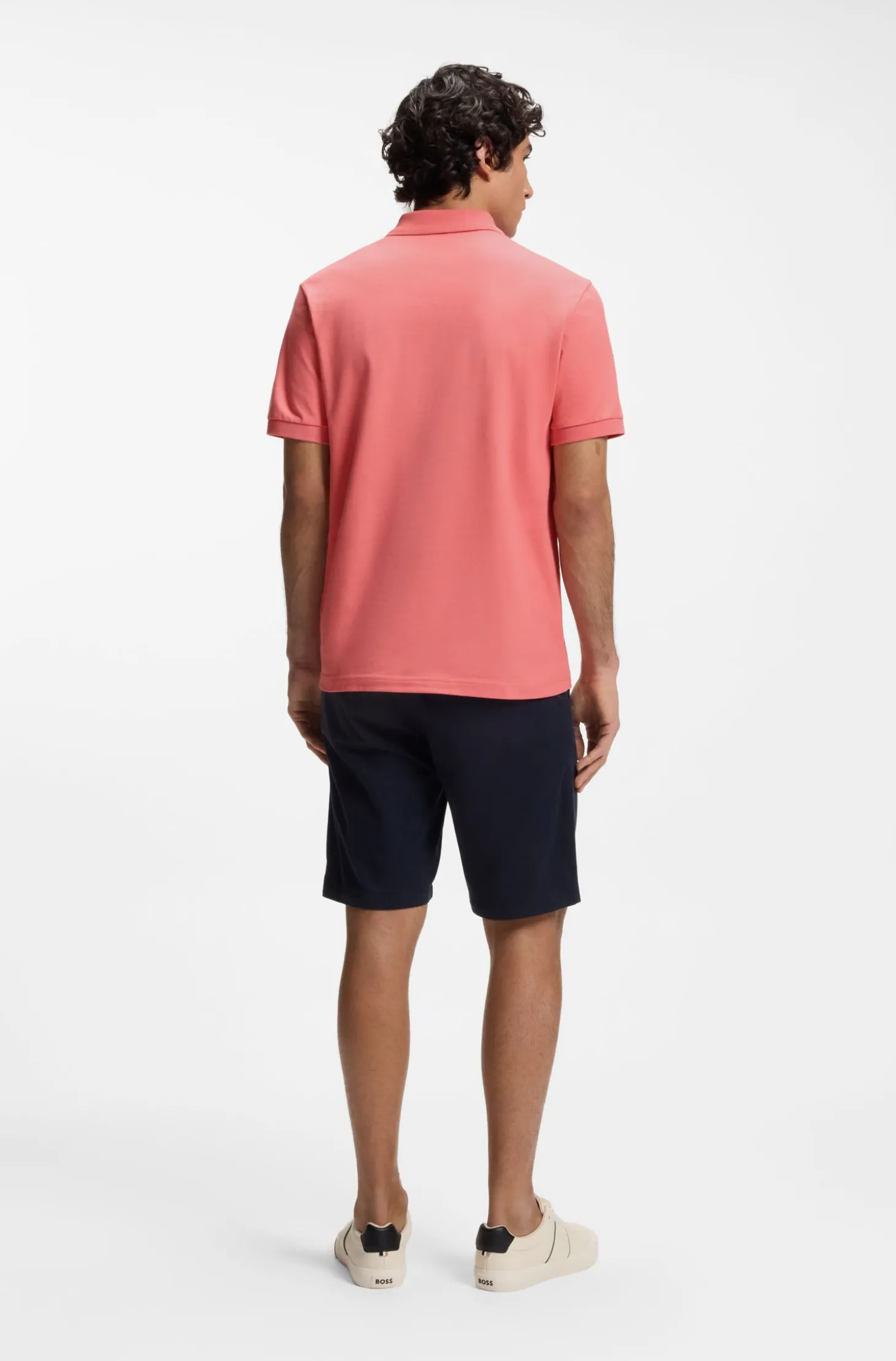 Slim-Fit Polohemd aus Stretch-Baumwolle mit Logo-Aufnäher