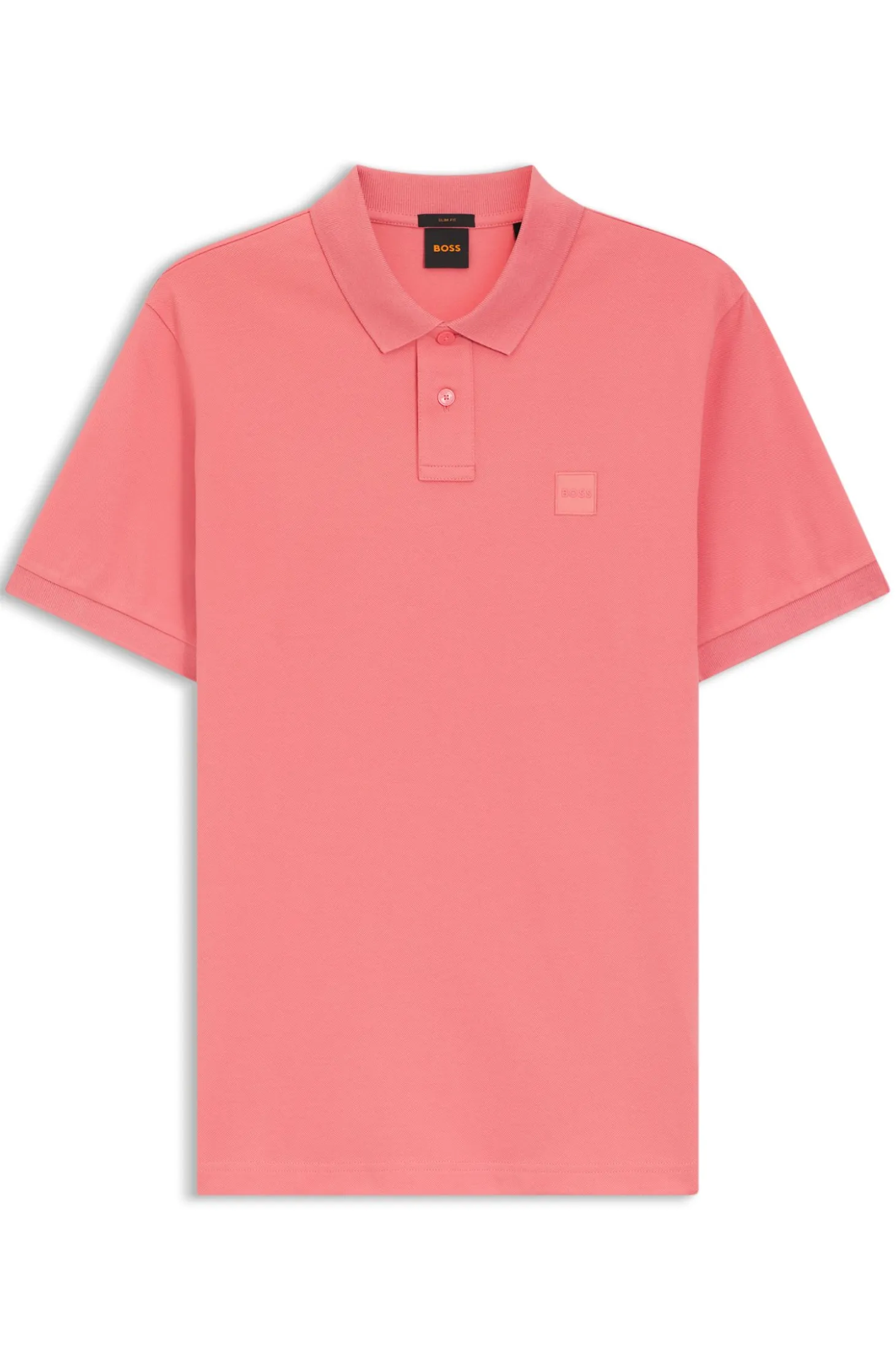 Slim-Fit Polohemd aus Stretch-Baumwolle mit Logo-Aufnäher