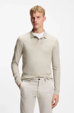 Slim-Fit Poloshirt aus elastischem Baumwoll-Piqué