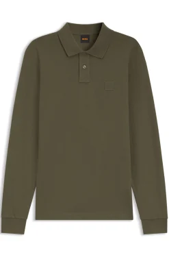 Slim-Fit Poloshirt aus elastischem Baumwoll-Piqué