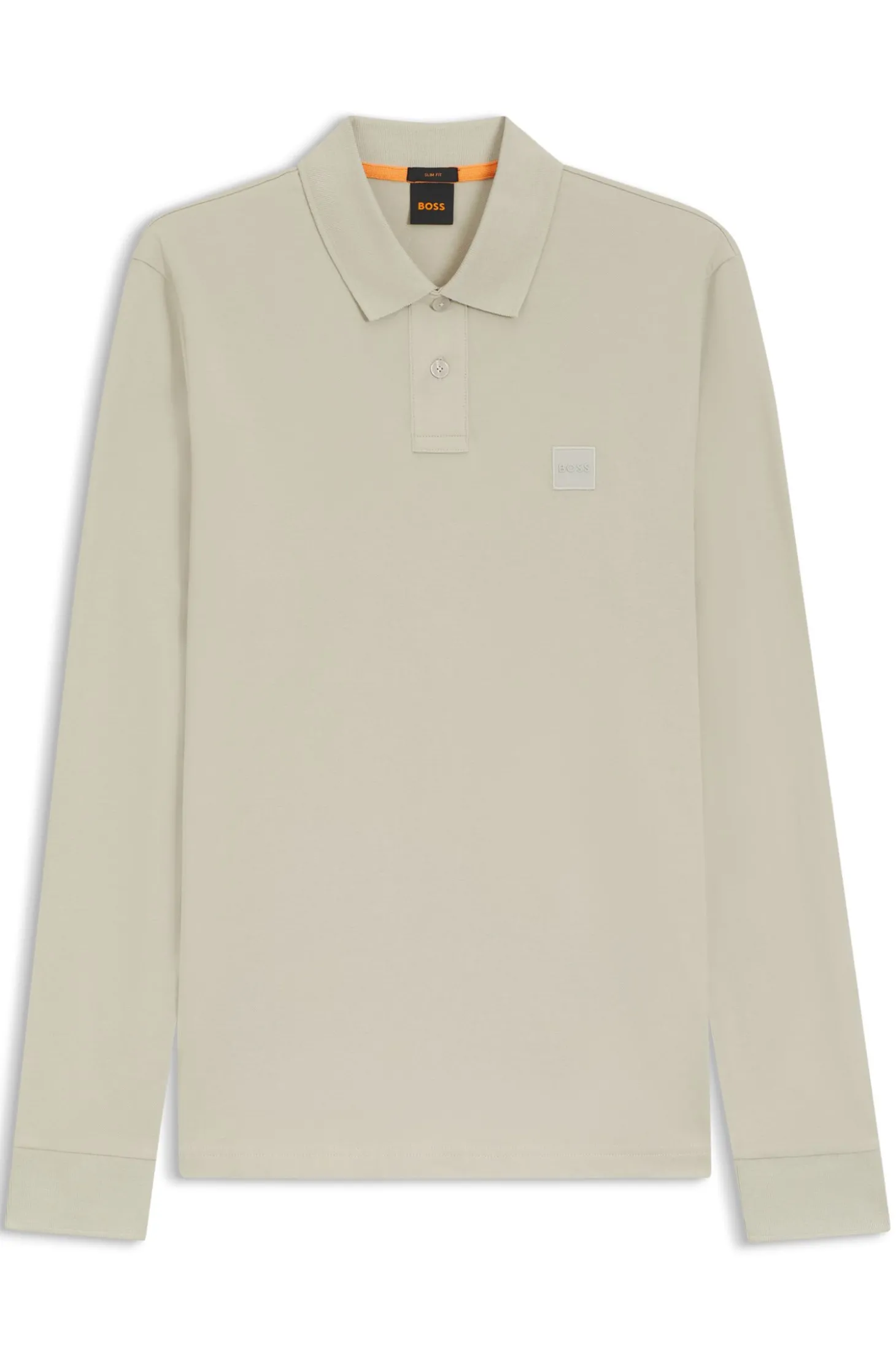 Slim-Fit Poloshirt aus elastischem Baumwoll-Piqué