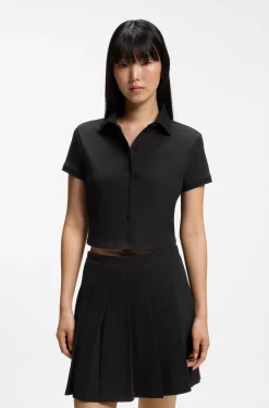 Slim-Fit Poloshirt aus elastischer Baumwolle