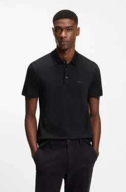Slim-Fit Poloshirt aus Interlock-Baumwolle