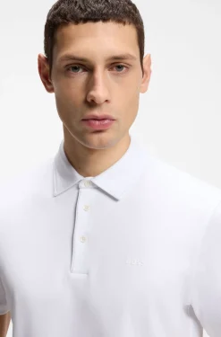Slim-Fit Poloshirt aus Interlock-Baumwolle