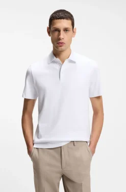 Slim-Fit Poloshirt aus Interlock-Baumwolle