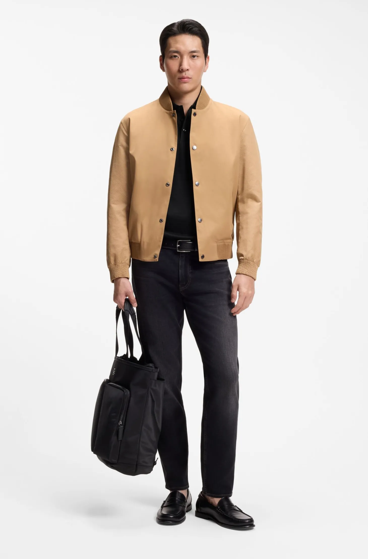 Slim-Fit Poloshirt aus merzerisierter Baumwolle