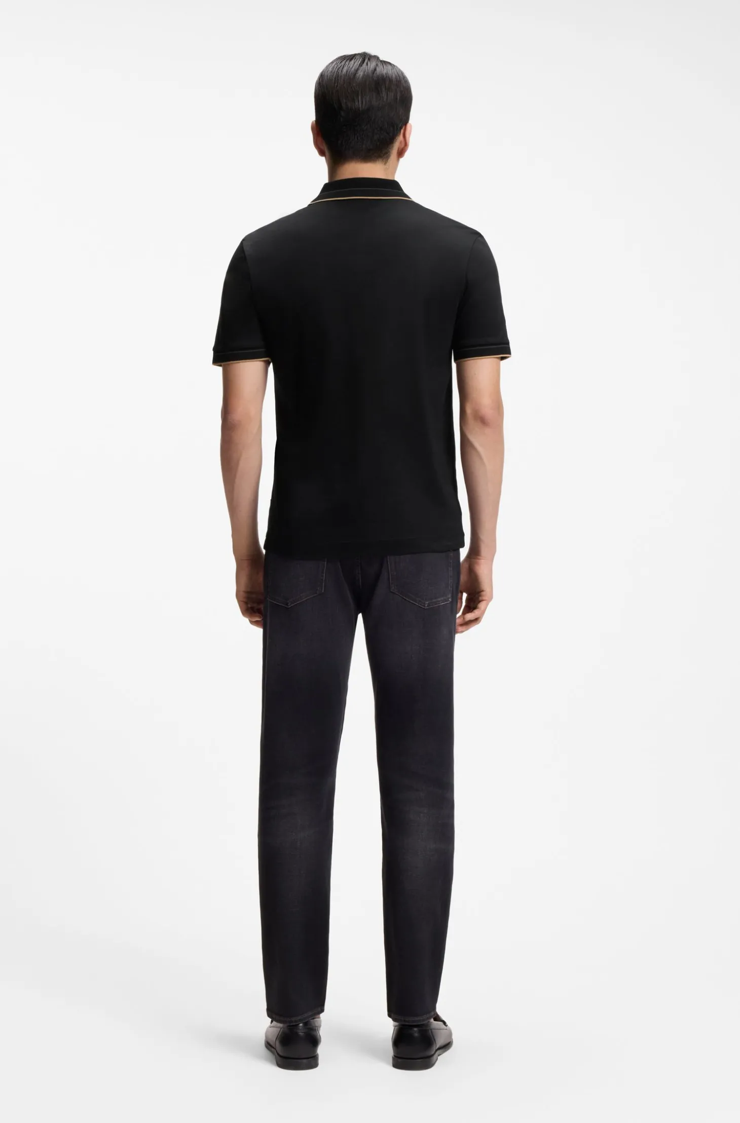 Slim-Fit Poloshirt aus merzerisierter Baumwolle