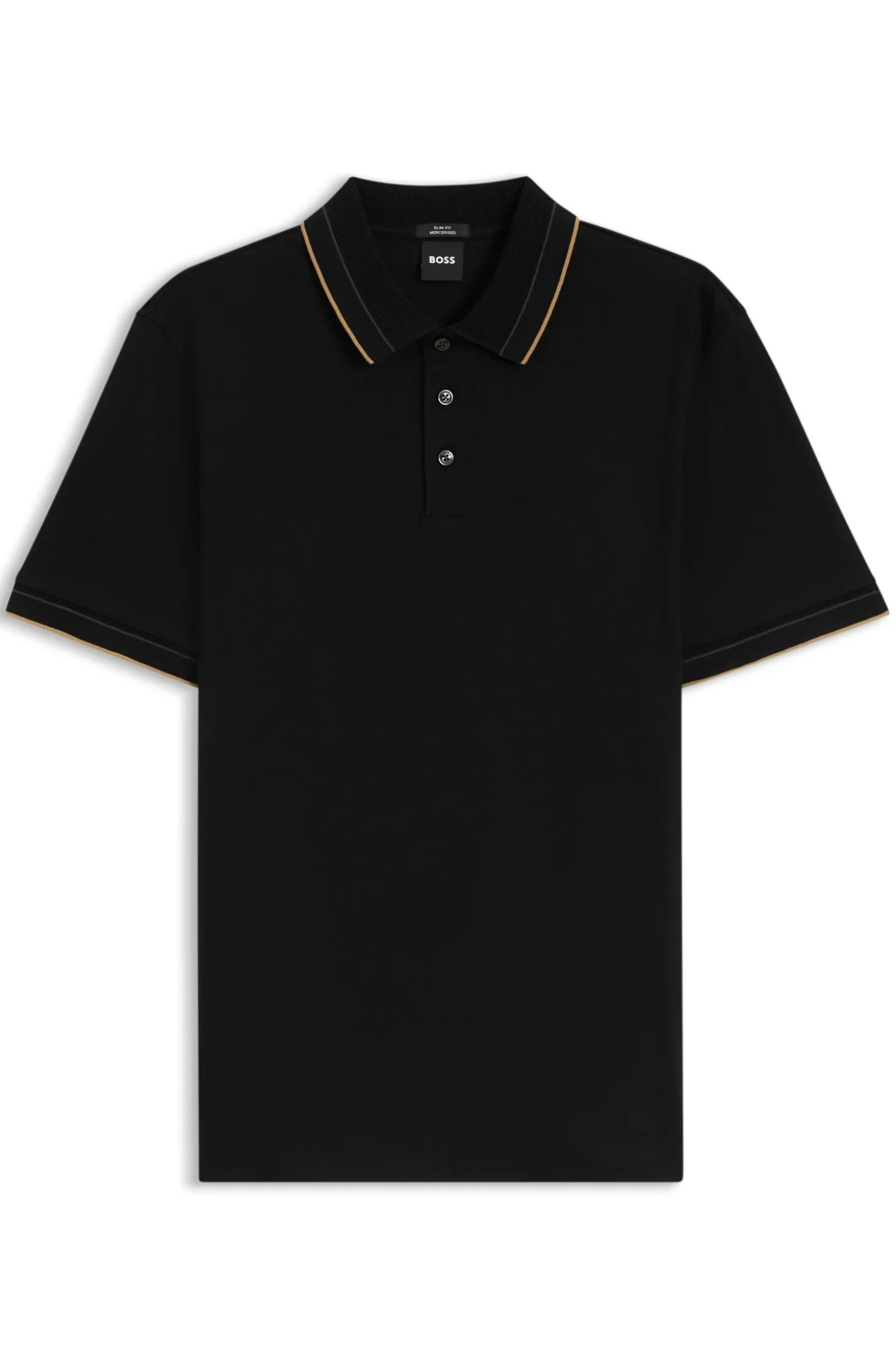 Slim-Fit Poloshirt aus merzerisierter Baumwolle