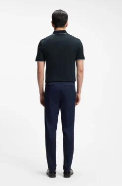 Slim-Fit Poloshirt aus merzerisierter Baumwolle