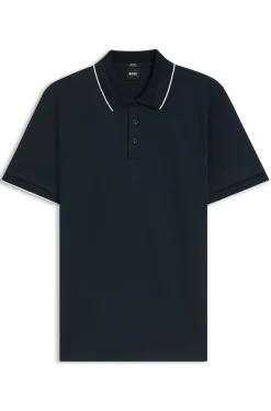 Slim-Fit Poloshirt aus merzerisierter Baumwolle