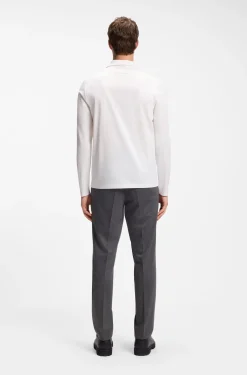 Slim-Fit Poloshirt aus merzerisierter Baumwolle