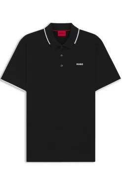 Slim-Fit Poloshirt aus Stretch-Baumwolle mit kontrastfarbenen Details