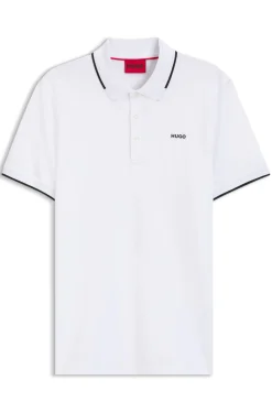 Slim-Fit Poloshirt aus Stretch-Baumwolle mit kontrastfarbenen Details