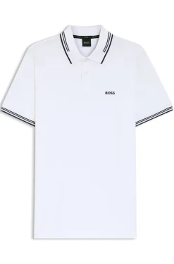 Slim-Fit Poloshirt mit Kontraststreifen-Details